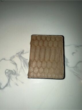 Blumera Python  Tan Textured Leather Wallet/Card Holder